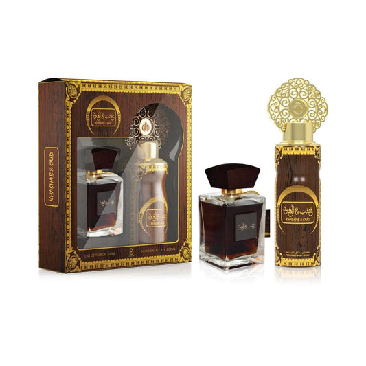 My Perfumes "Khashab & Oud" EDP 100ML + DEO 200ML (Gift Set)