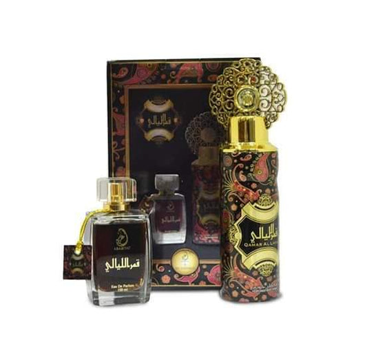 My Perfumes "Qamar Al Layali" EDP 100ML + DEO 200ML (Gift Set)